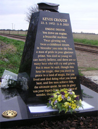 Kevin Crouch Memorial - Burmarsh Road, Dymchurch